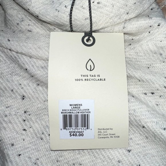 NEW Alpine Designs Women's Birch Ridge Pullover, Cream Heather, Size Large - Picture 5 of 15